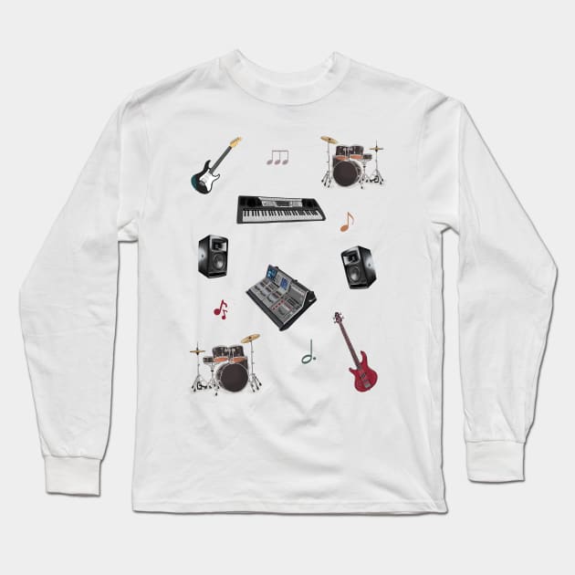 Musical Instrument Symphony Long Sleeve T-Shirt by GambarGrace